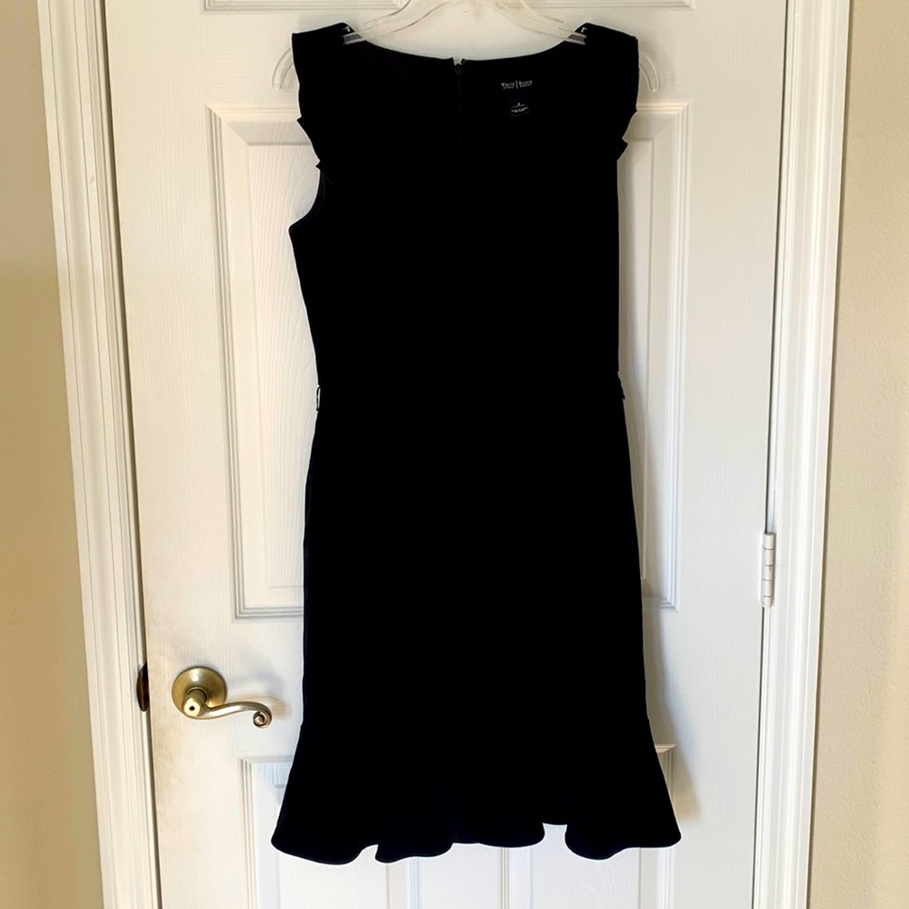 WHBM black ruffle dress